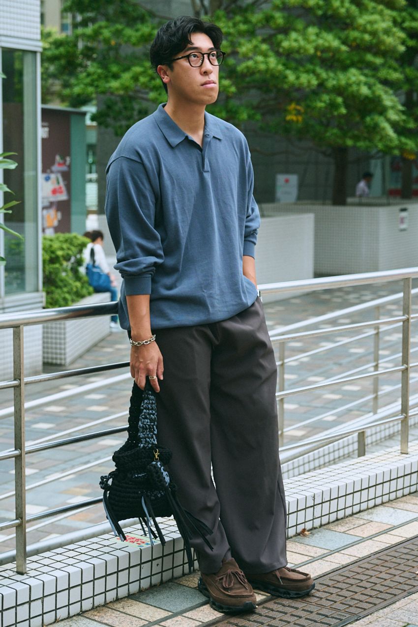 秋のポロシャツはあえて“脱力系”で！ゆるっとカッコよく着こなした3人のコーデ好例 - 4枚目の画像