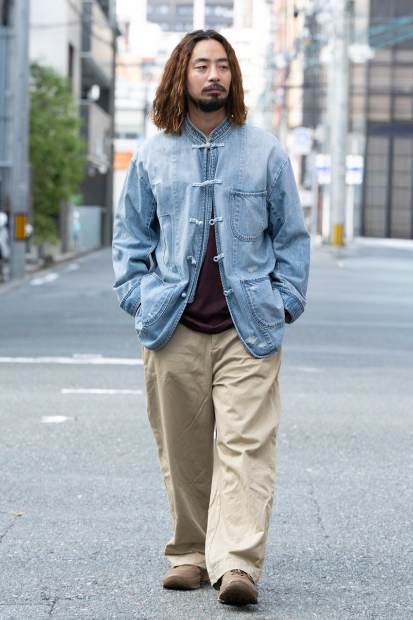 変化球デニムトップスで春コーデに新しい風を。チャイナジャケット、カラーデニム…… - 1枚目の画像