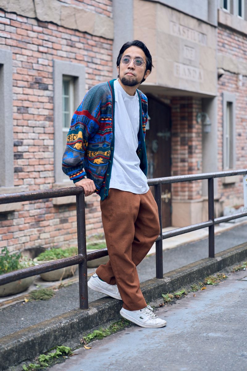 古着のカーディガンコーディネート | 251020-0630-45 伊波真吾 2枚目の写真