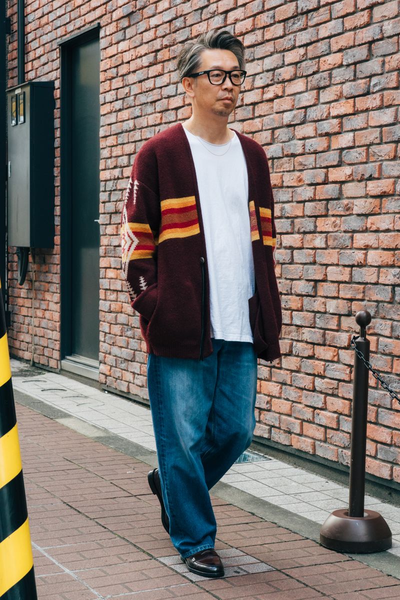 ペンドルトンのカーディガンコーディネート | 251116-1041-10 福来恵一