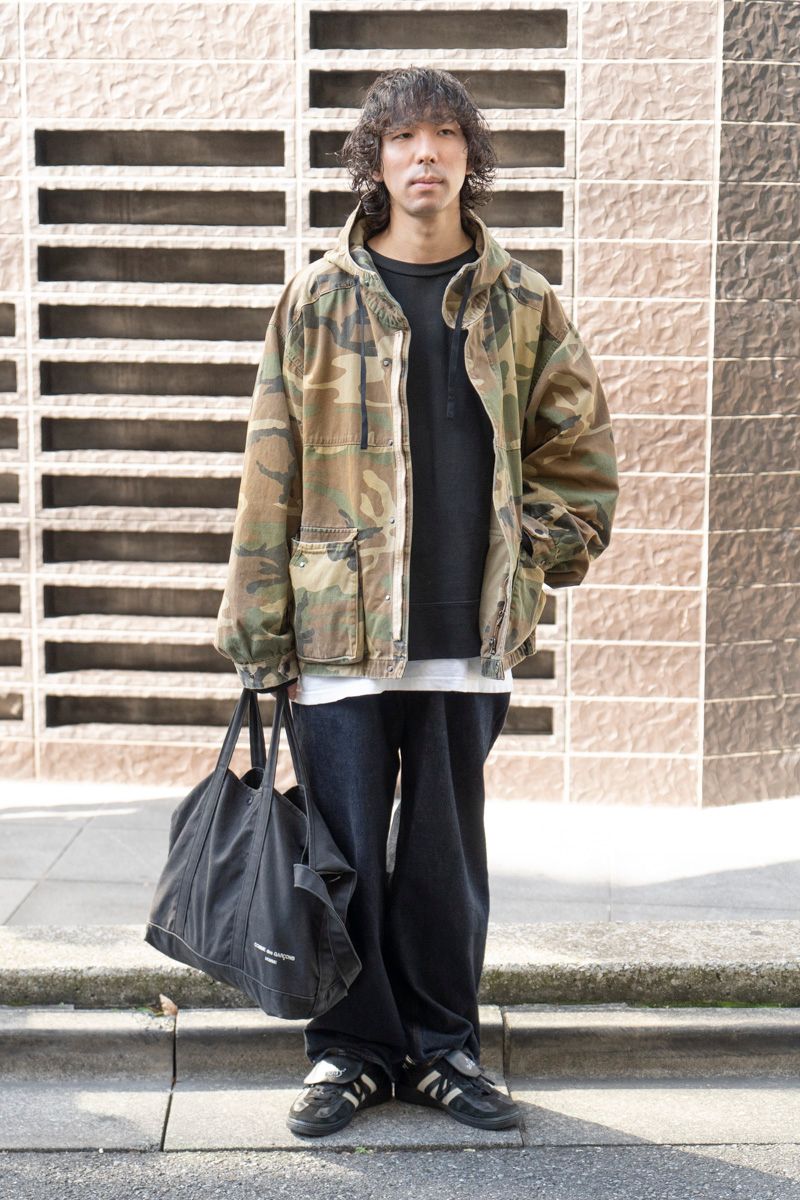 ジャケット アンセルム  スウェット アンユーズド  Tシャツ アルスタイル  デニム アンセルム  シューズ アディダス  バッグ コムデギャルソン  リング ホーセンブース