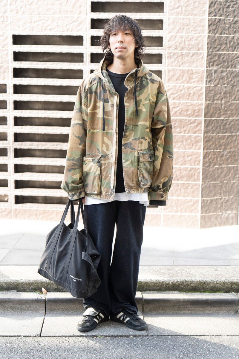 ジャケット アンセルム  スウェット アンユーズド  Tシャツ アルスタイル  デニム アンセルム  シューズ アディダス  バッグ コムデギャルソン  リング ホーセンブース