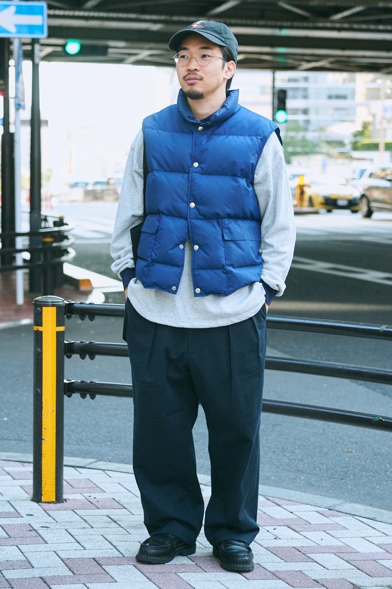 エルエルビーンのダウンベストコーディネート | 251124-0930-47 西村伸矢