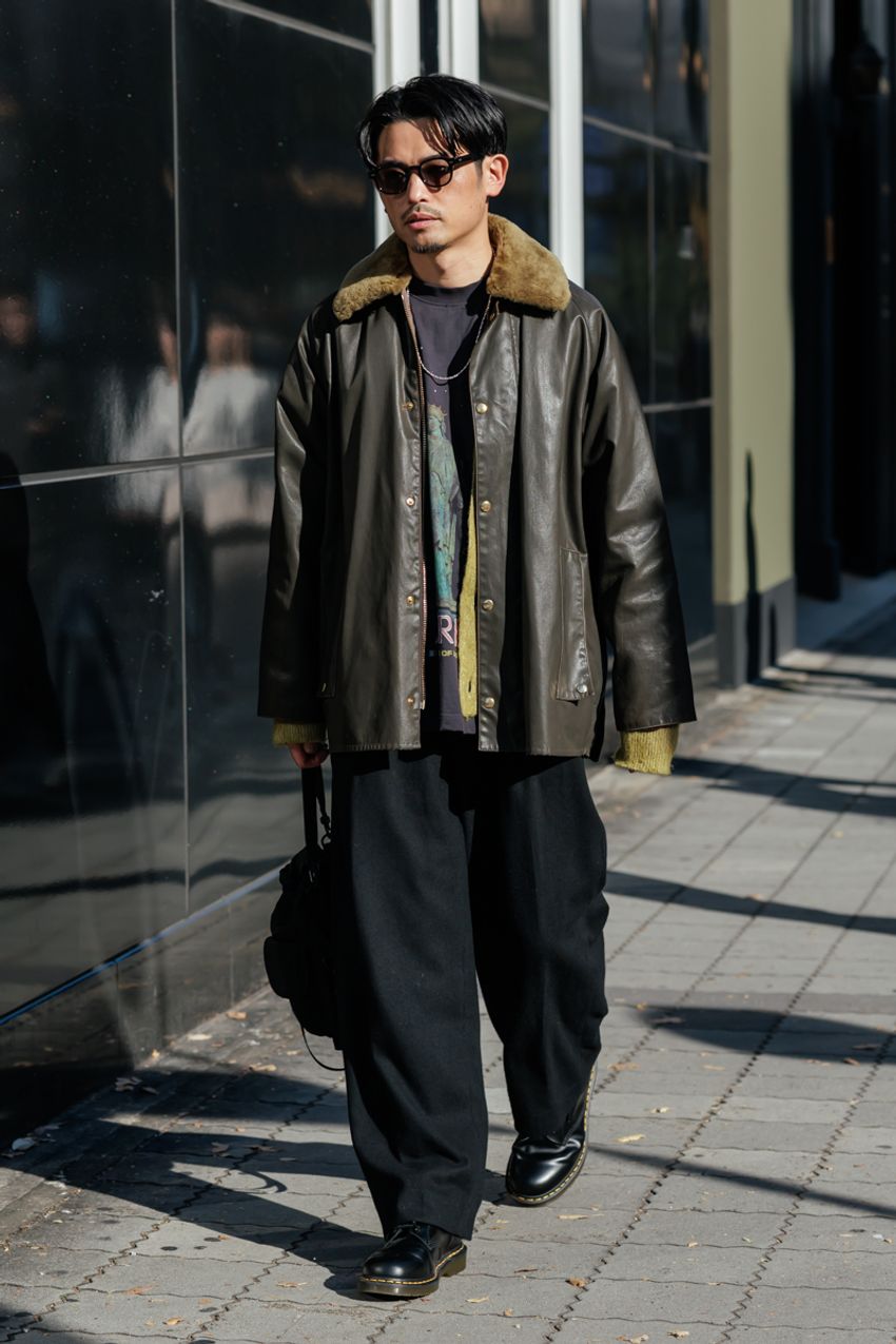 レザーアウターのスマートな着こなし5選。選びはスポーツやミリタリータイプが人気！ - 10枚目の画像