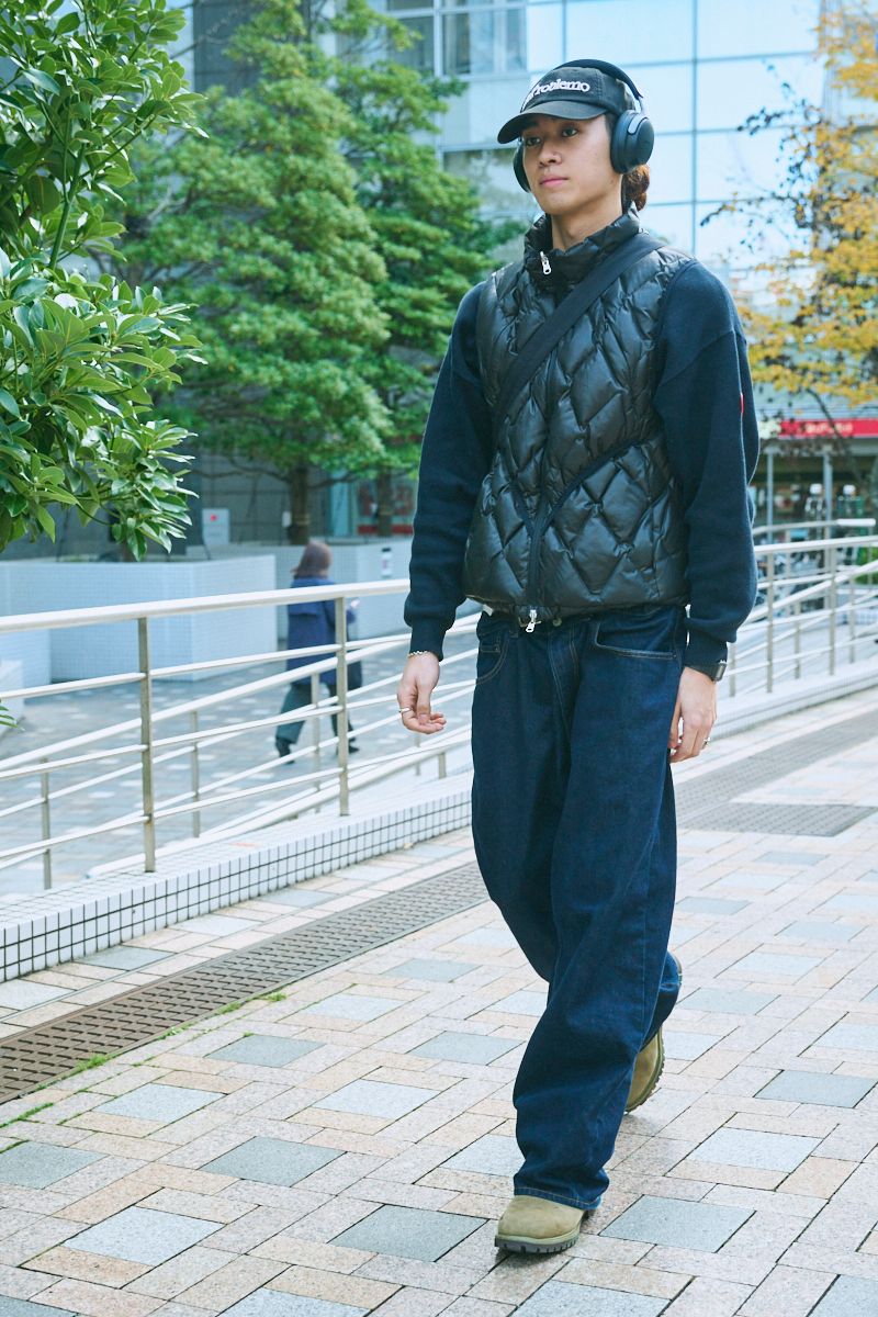 古着のダウンベストコーディネート | 251201-1203-33 まや 3枚目の写真