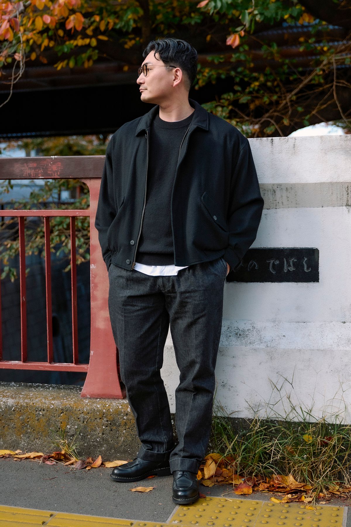 ジャケット 古着  カットソー 古着  パンツ ベルウィッチ  シューズ パラブーツ