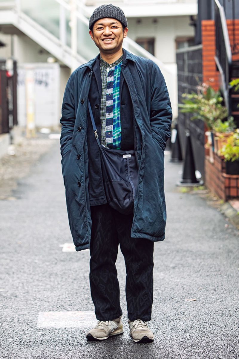 ネイビーの絶対的安心感。だから柄で遊べる 大力幹也