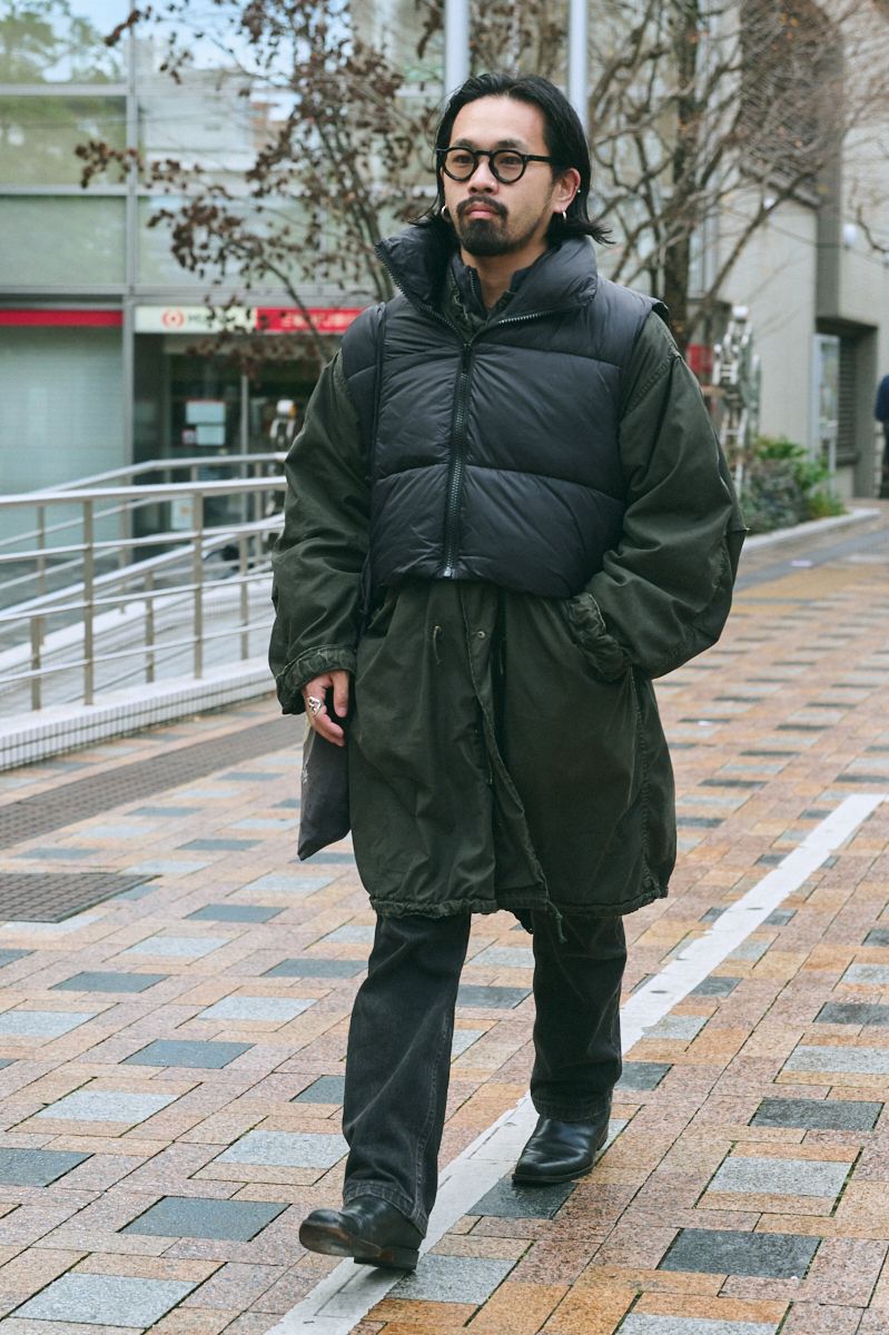 古着のダウンベストコーディネート | 260102-1027-23 岡崎