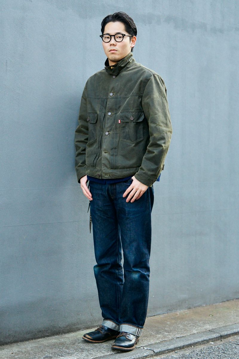 バブアー×リーバイスのジャケットコーディネート | 260108-1046-08 関口 凛