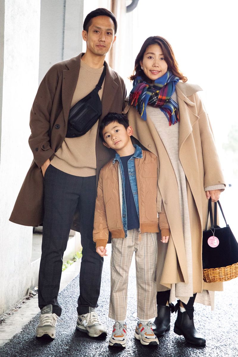 真似したくなる、家族のベージュカラーコーデ 内田 浩