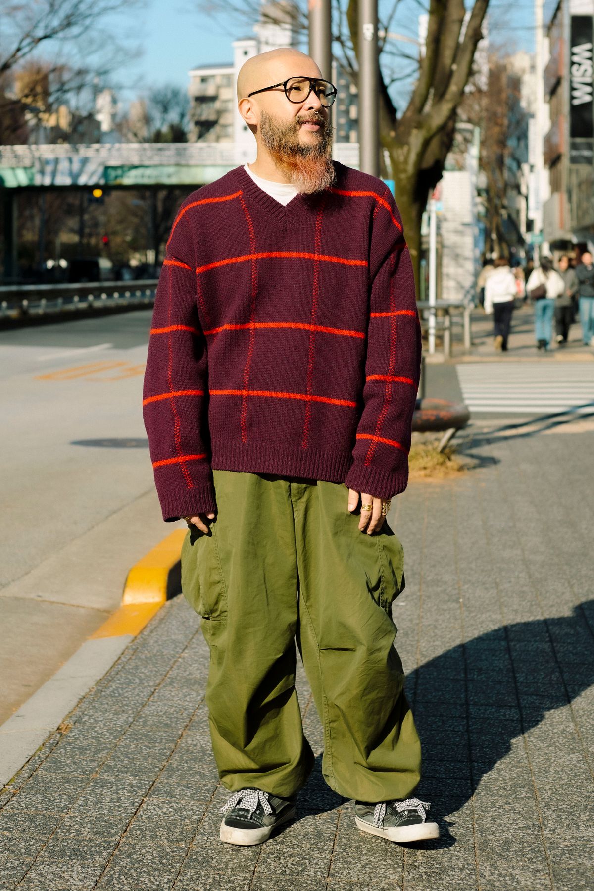 ニット ドリスヴァンノッテン  パンツ 古着  シューズ ヴァンズ  眼鏡 ペルソール  ピアス 古着  リング テンダーロイン  リング2 カルティエ  リング3 ハンドメイド