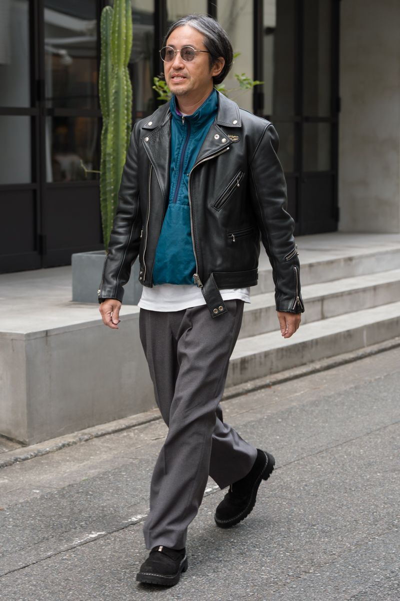 ルイスレザーのライダーズジャケットコーディネート | 260112-1529-08 森 闘士也 2枚目の写真