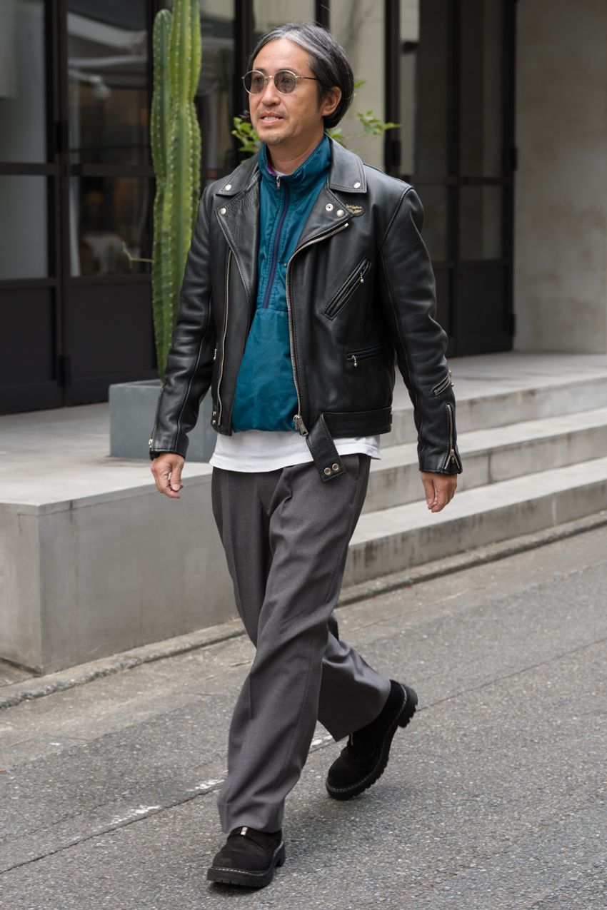 冬アウターにはとりあえず“スラックス”！革ジャン、コートetc.洒落者たちのコーデ好例をスナップで - 4枚目の画像