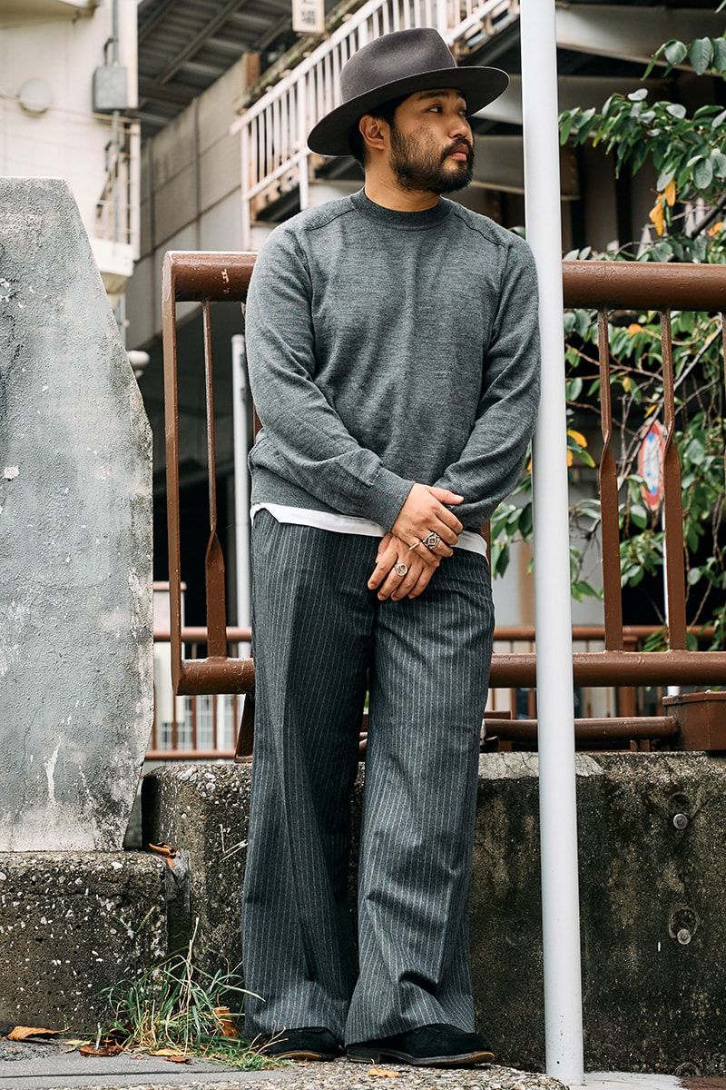 ウメダニットのニットコーディネート | 260115-1721-45 三浦凛太郎