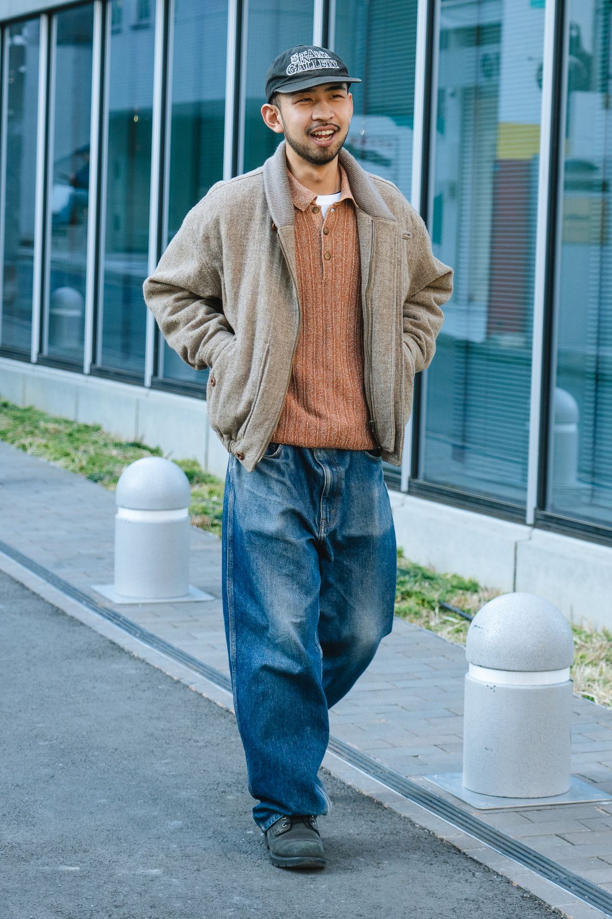 ジャケット 古着  ニット 古着  デニム ヘルレイザー  シューズ ティンバーランド  帽子 不明