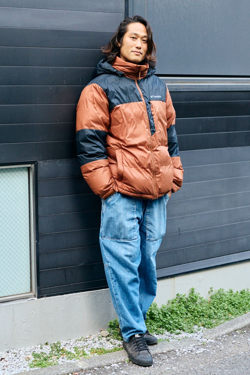 ダウンジャケット コロンビア  スウェット コロンビア  デニム コロンビア  シューズ アールエスタイチ  ネックレス 不明  ブレスレット イチマツ