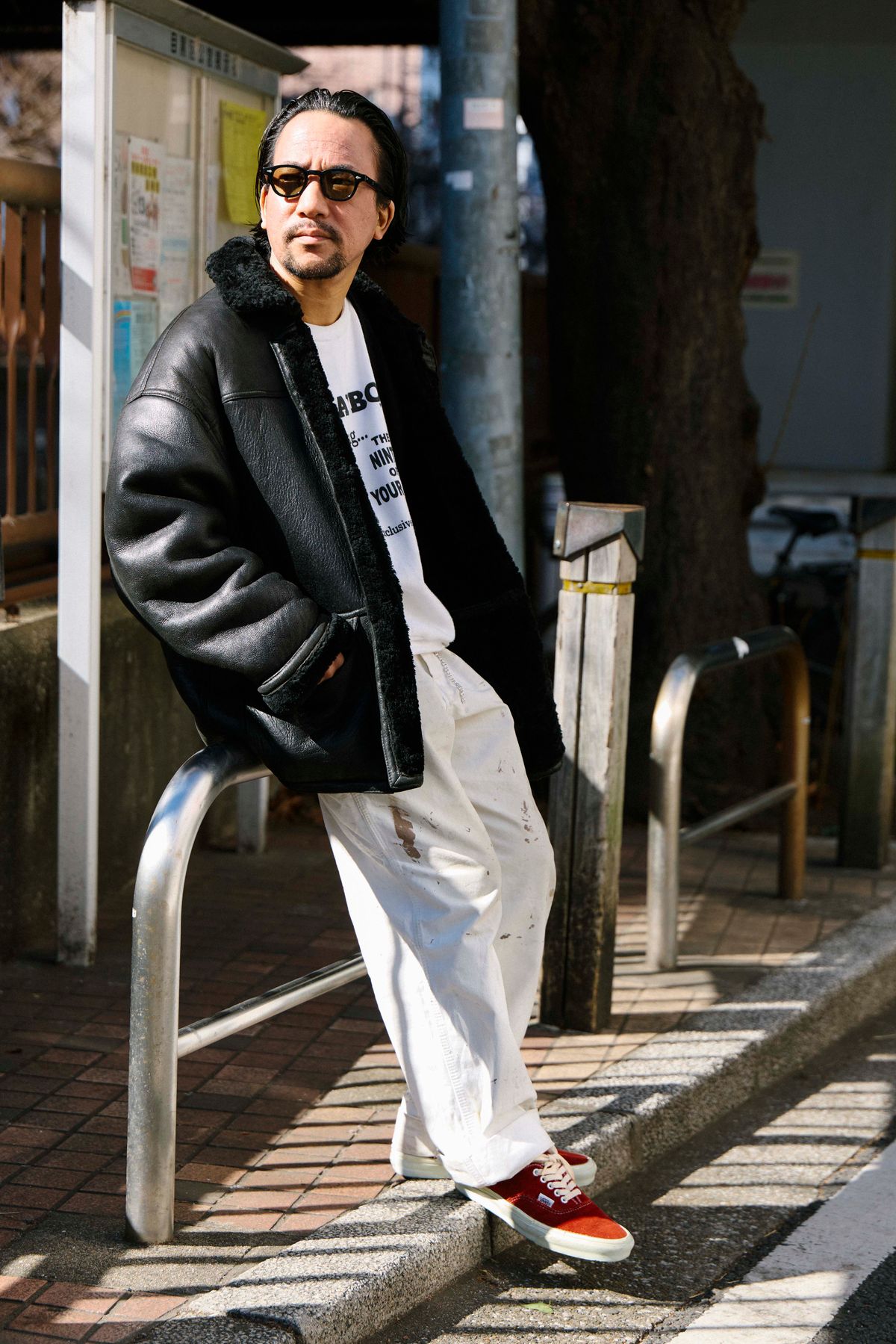 ジャケット 古着  カットソー 古着  パンツ 古着  シューズ ヴァンズ  眼鏡 ジュリアスタートオプティカル  腕時計 オメガ  アクセサリー ニーディーズ