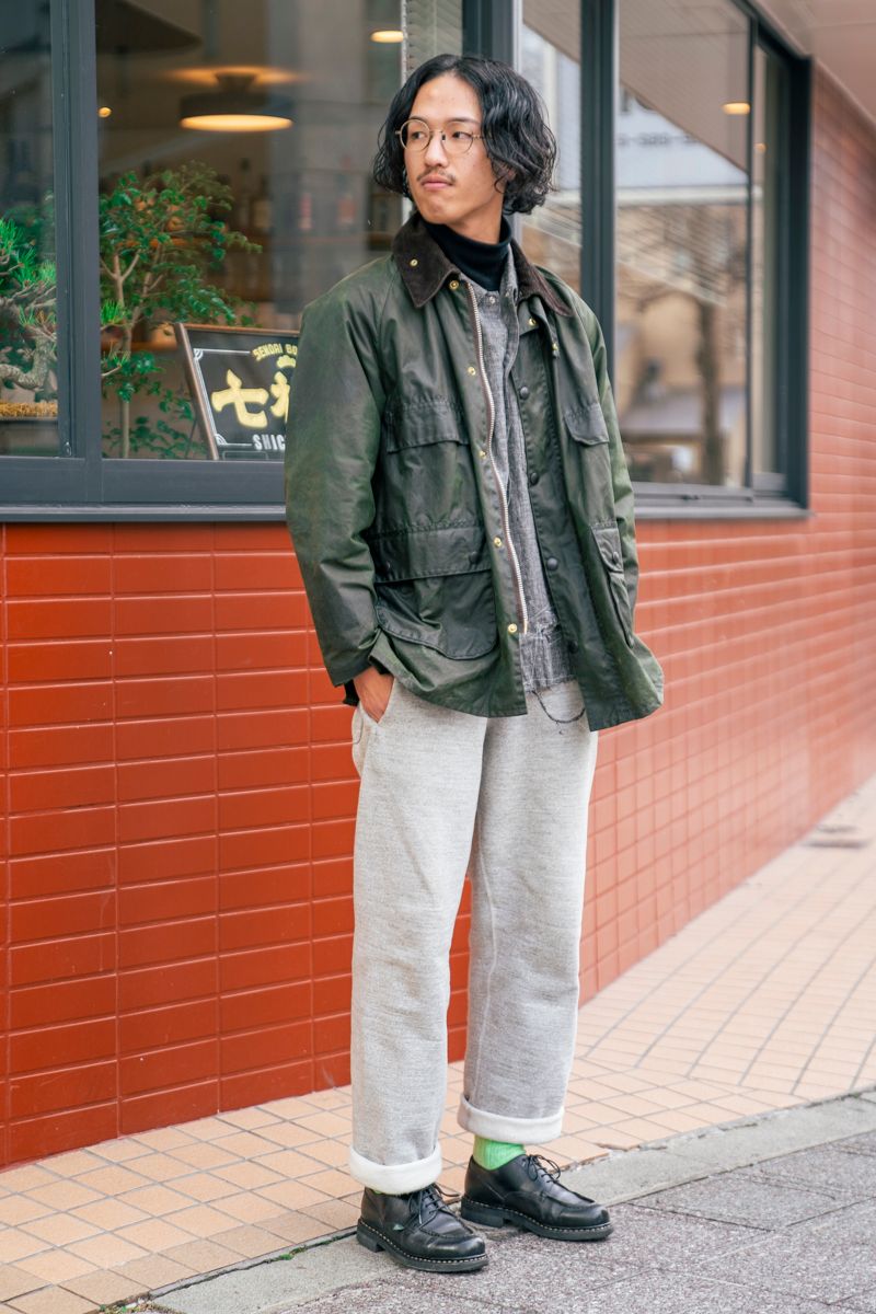 バブアーのジャケットコーディネート | 260215-0555-28 佐藤鉄太