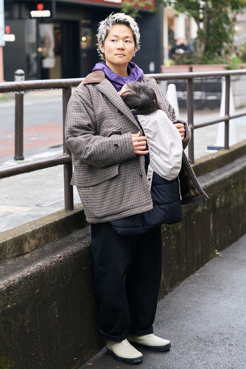 コート ダイワピア39  ジャケット ハフ  パンツ ユニクロ  シューズ エムエイチエル