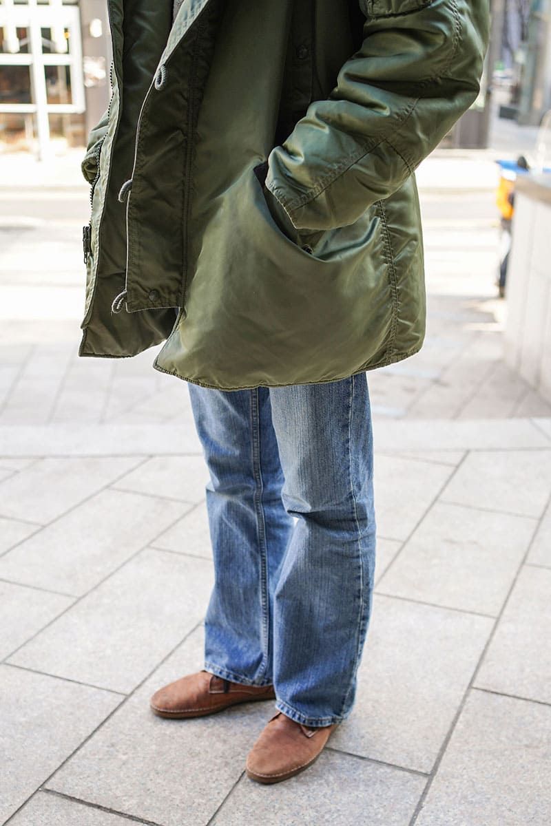 アルファインダストリーズのアウターコーディネート | 260218-1821-54 パク・ヒノ 8枚目の写真