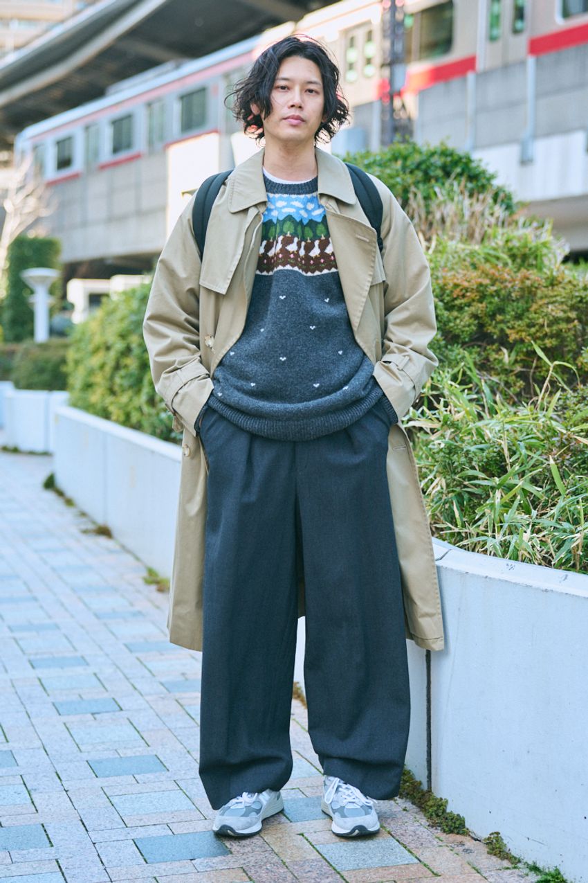 「春コート」には“太めのパンツ”を合わせるべし！絶妙バランスの5名をスナップで - 7枚目の画像