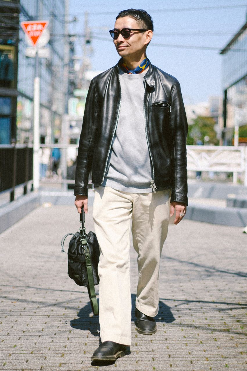 革ジャン、Gジャン、ワークetc.春の「短丈ジャケット事情」を街角スナップで調査！ - 2枚目の画像