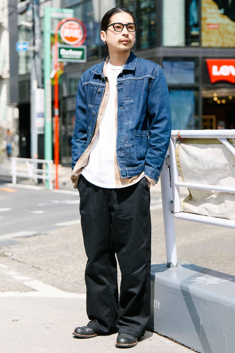 リーバイスのGジャン、Tシャツコーディネート | 260402-0253-17 宇内 彰 4枚目の写真