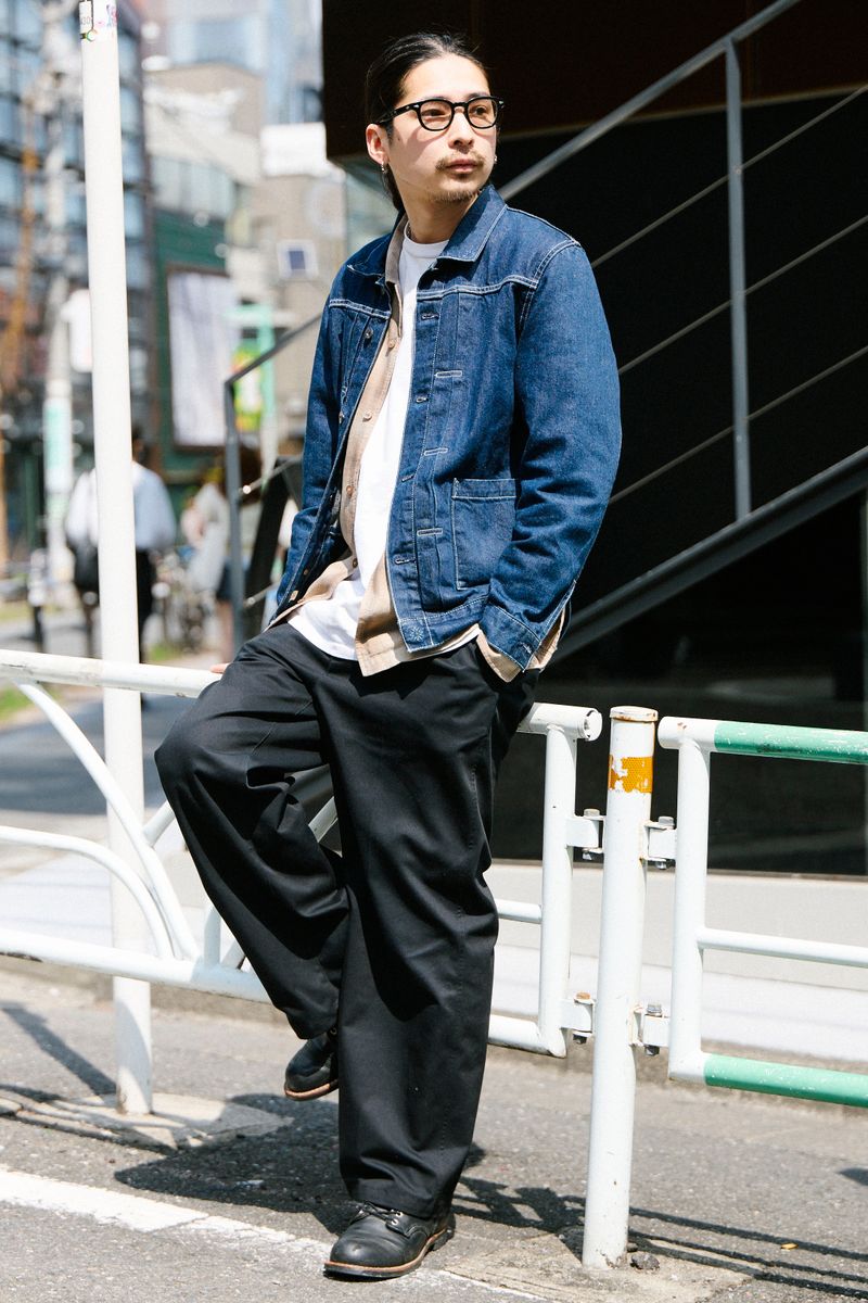 リーバイスのGジャン、Tシャツコーディネート | 260402-0253-17 宇内 彰