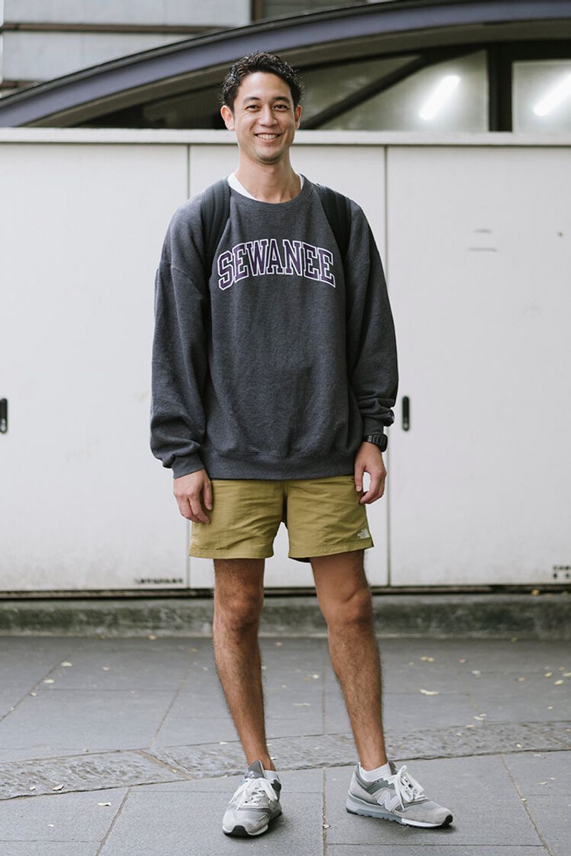 上は大きく、下は小さく。だらしなくならないユルっとコーデ 小沢一樹