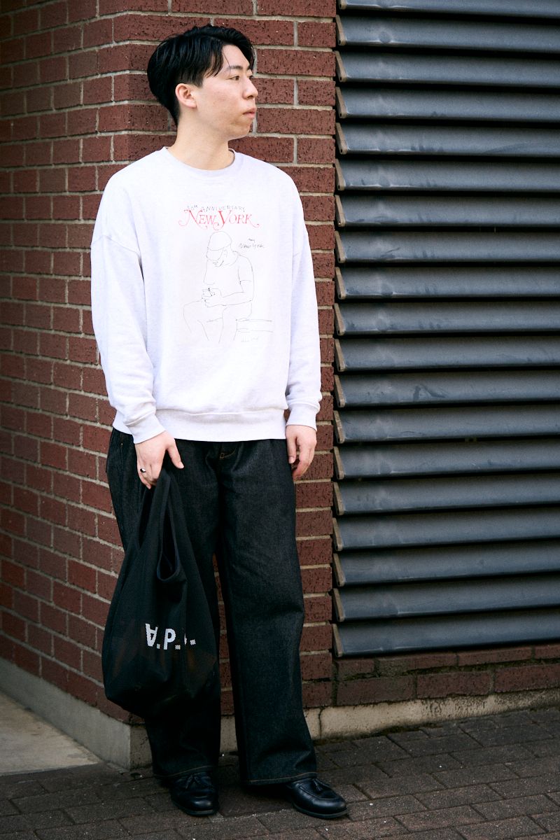 エイチビューティーアンドユースのスウェットコーディネート | 260407-1239-57 峯村亮汰 3枚目の写真