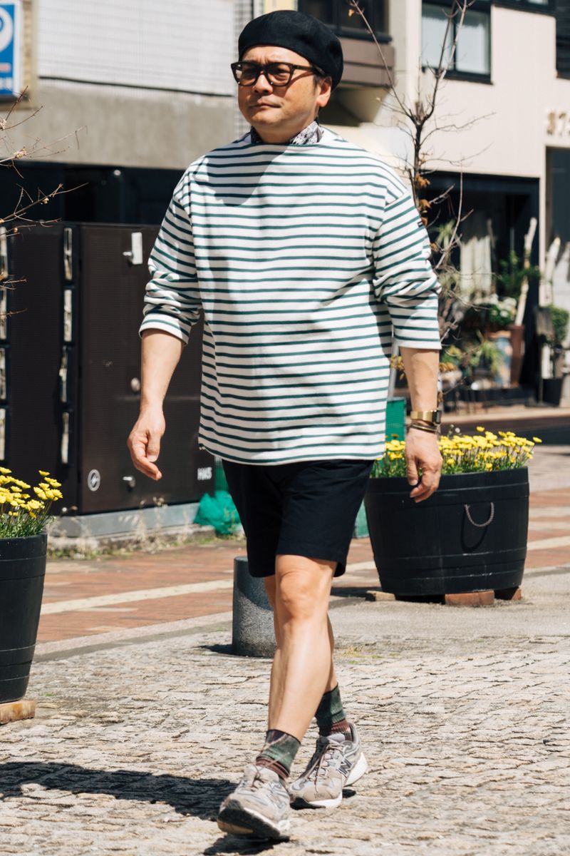 セントジェームスのTシャツコーディネート | 260421-1022-54 外賀幸一