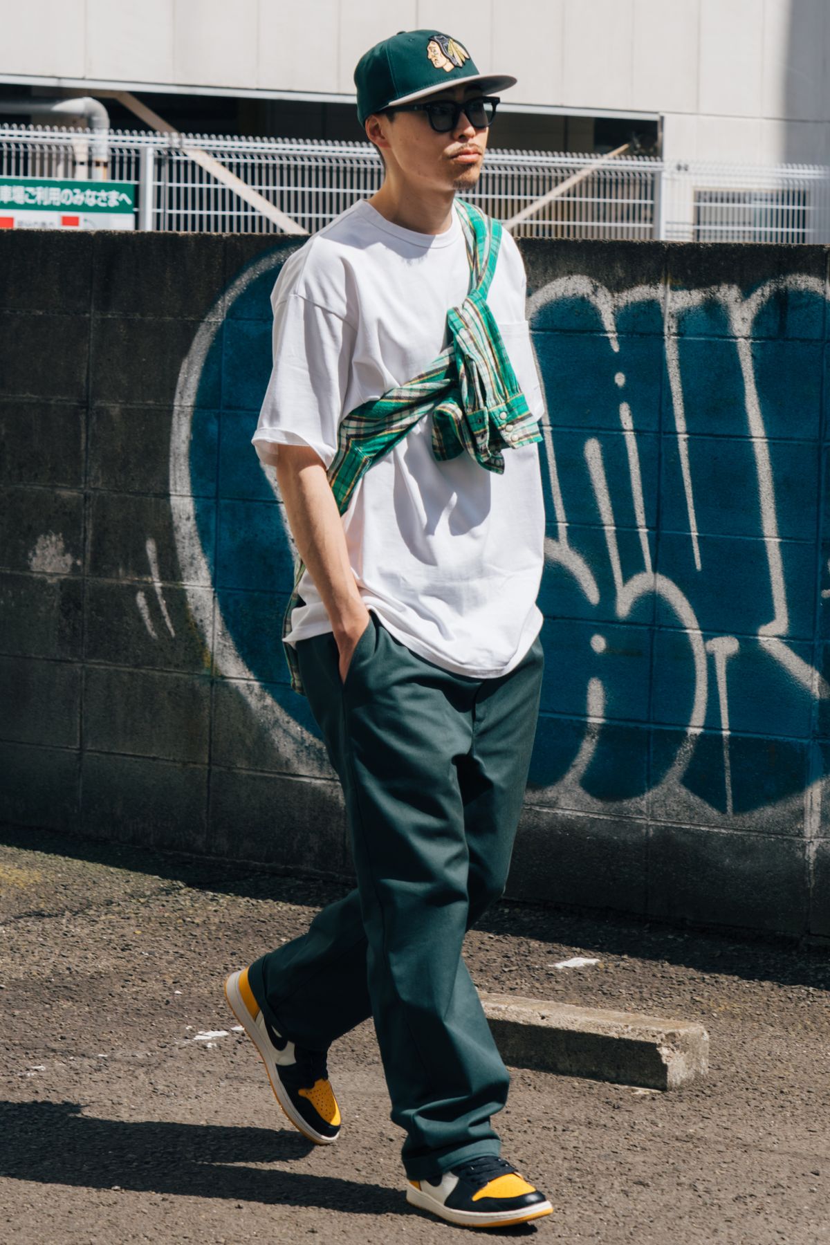 帽子 ニューエラ  眼鏡 サンカク  シャツ ポロラルフローレン  Tシャツ ノーブランド  パンツ ディッキーズ  シューズ ナイキ