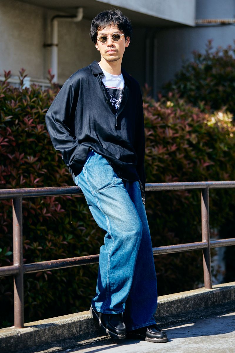 眼鏡 アイヴァン  シャツ イシューシングス  Tシャツ ウェーバー  デニム ニューマニュアル  腕時計 オメガ  リング 不明  シューズ パラブーツ