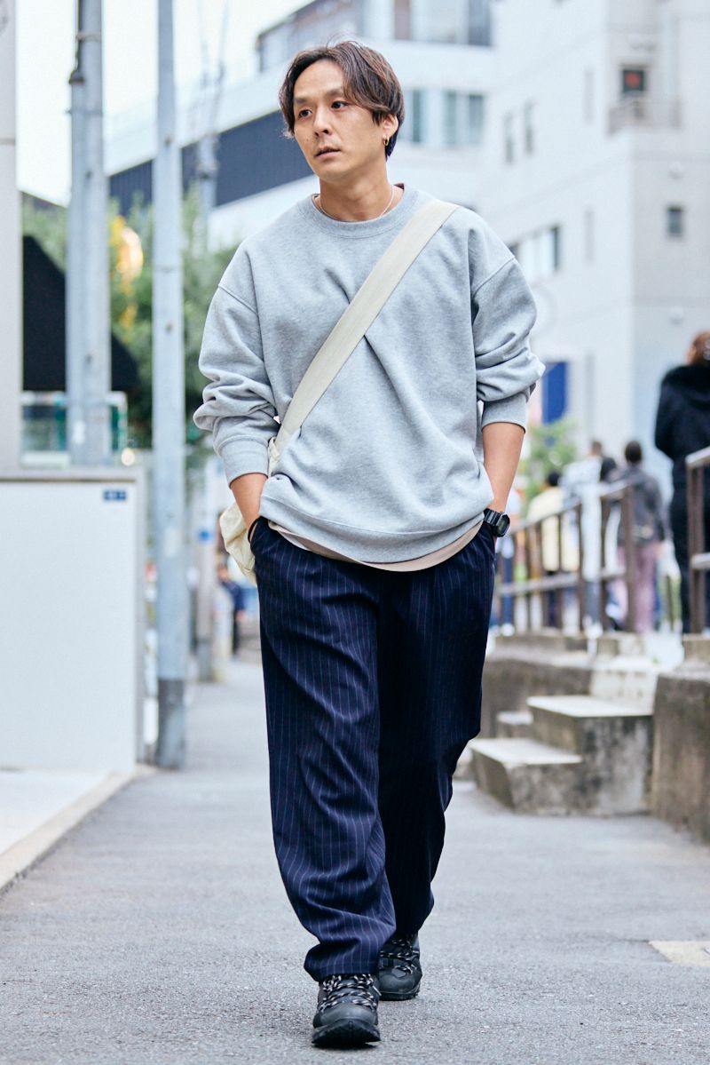 スウェット ユニクロ  Tシャツ コロンビア  パンツ 不明  バッグ ユニクロ  腕時計 カシオ  シューズ コロンビア