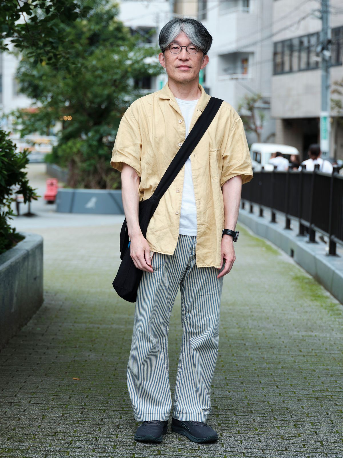 眼鏡 不明  シャツ フォーティファイブアール  パンツ フォーティファイブアール  ベルト フォーティファイブアール  バッグ フォーティファイブアール  シューズ アルトラ