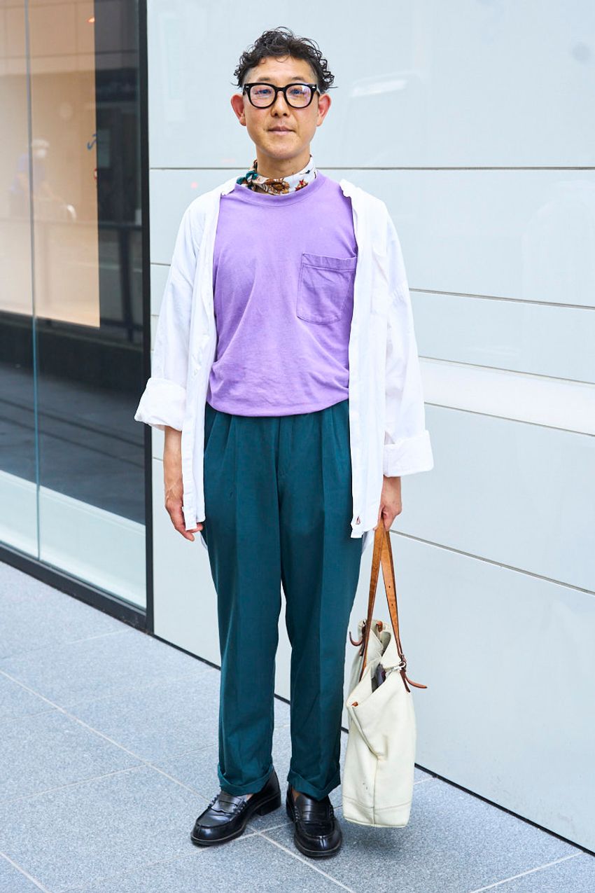 古着上手たちの夏コーデ5選！愛用品はプリントTシャツ、スカーフ、スラックスetc. - 9枚目の画像