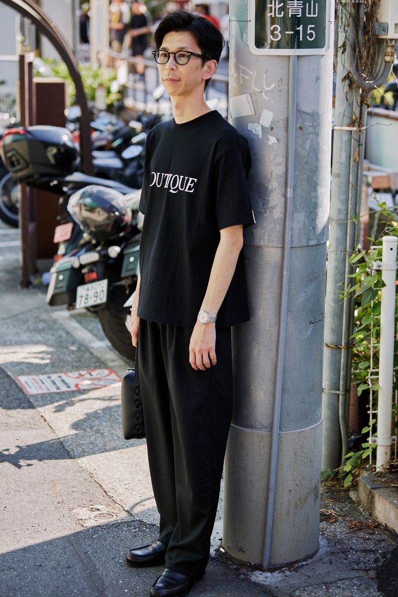 眼鏡 アイヴァン  Tシャツ ブティック  パンツ コティ  バッグ イルミーチョ  ブレスレット ノーブランド  腕時計 グランドセイコー  シューズ 不明