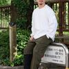シンプルスタイルと見せかけて…… おっと目を引くパンツの切り替え 山崎寛大