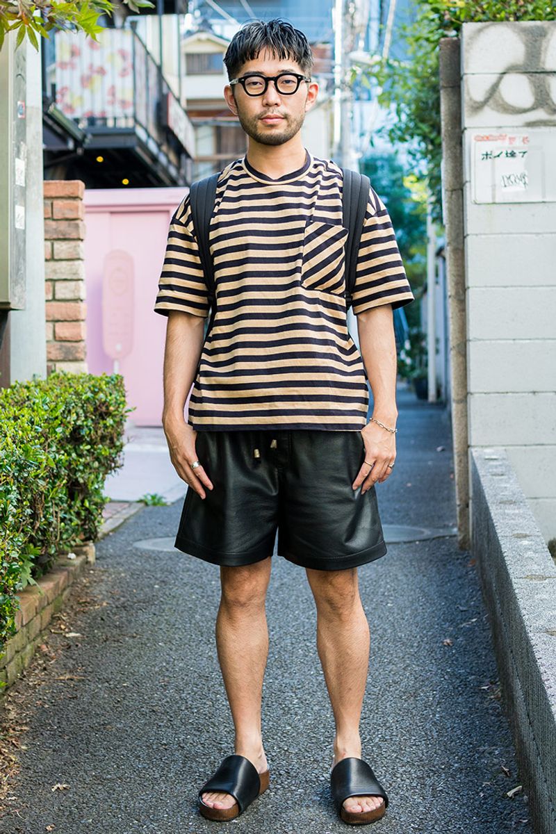 サイズ、質感、アイテム選び。この“Tシャツ＋短パン”子供には真似できまい 林 拓馬