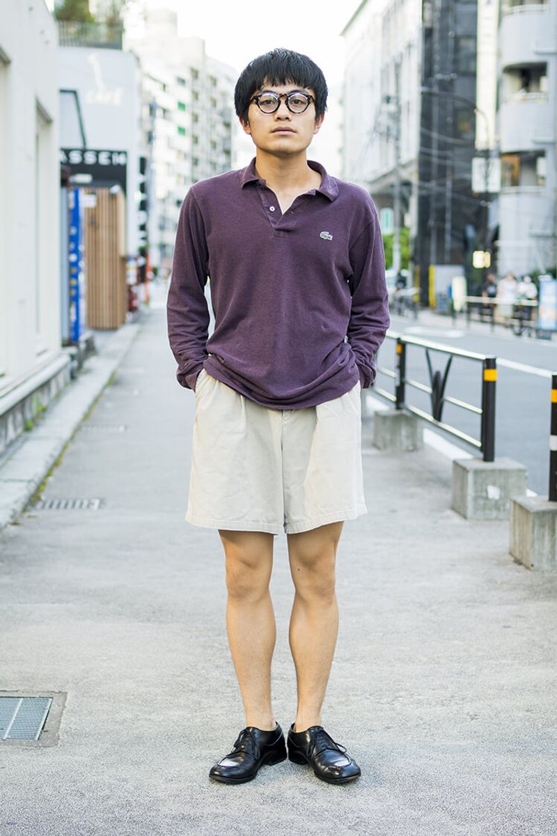 クタッたポロシャツ＞爽やか白ショーツ＞革靴。ハズし技上級者の三重奏 杉原瑠美奈