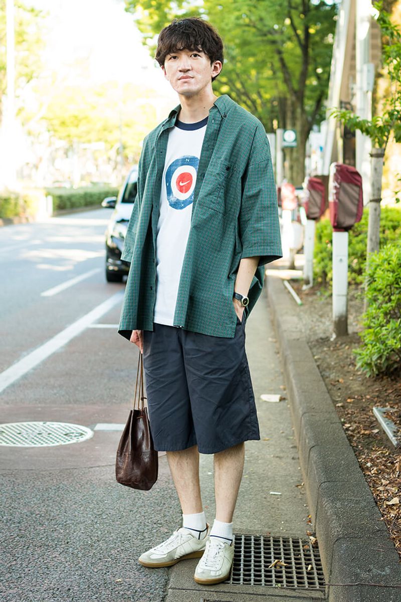 サイズに小物に素材使い。“バランス崩し”の塩梅が、若いのにお上手だこと！ 山田翔太