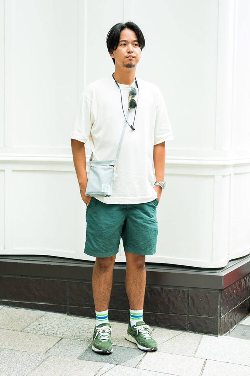 いつものコーデを「グリーン」で。その爽やかに感服！ 上肥謙人