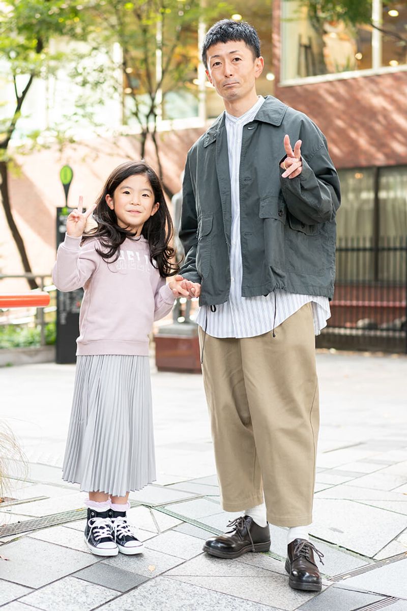 オーバーシルエットは、靴下見せと革靴でキュッと引き締めて 野田素詩