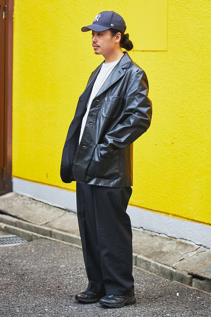 古クサくなりがちなテーラードタイプも、サイズ次第でいい感じ 柳原秀海