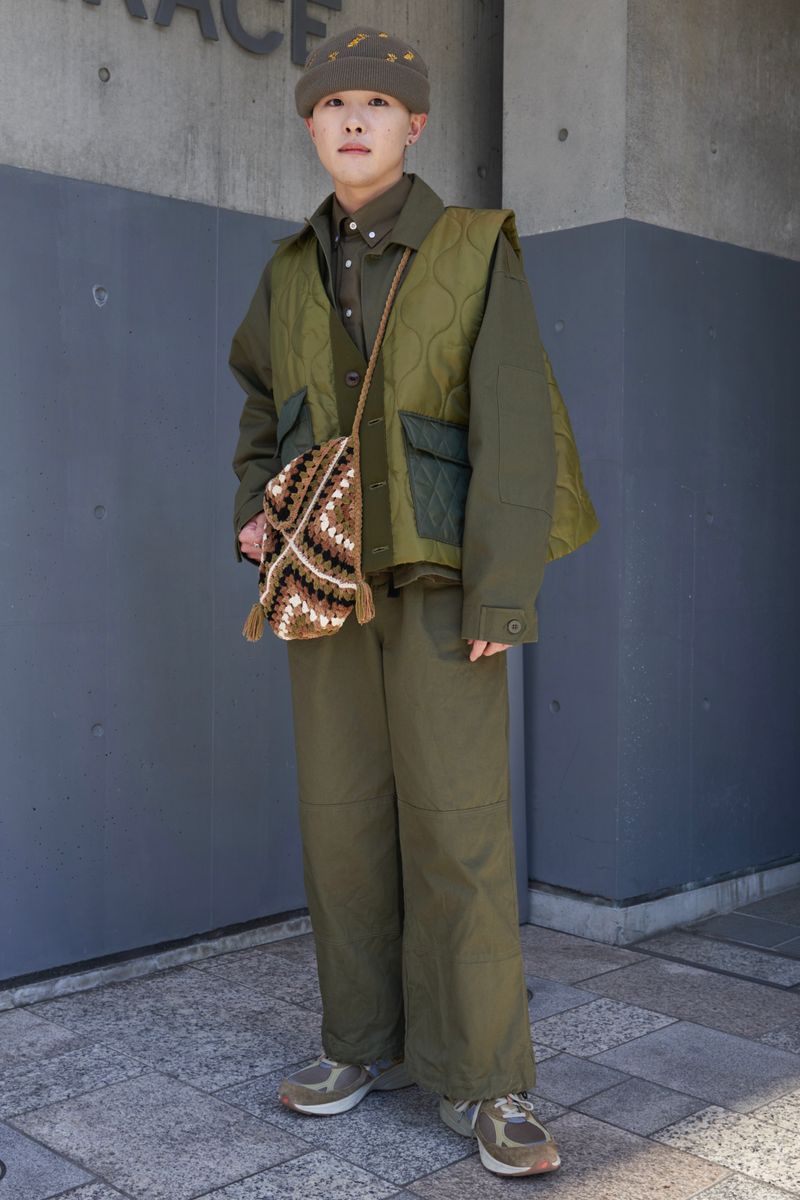 好きが高じて辿り着いた、グリーンのワントーンコーデ 間瀬 匠