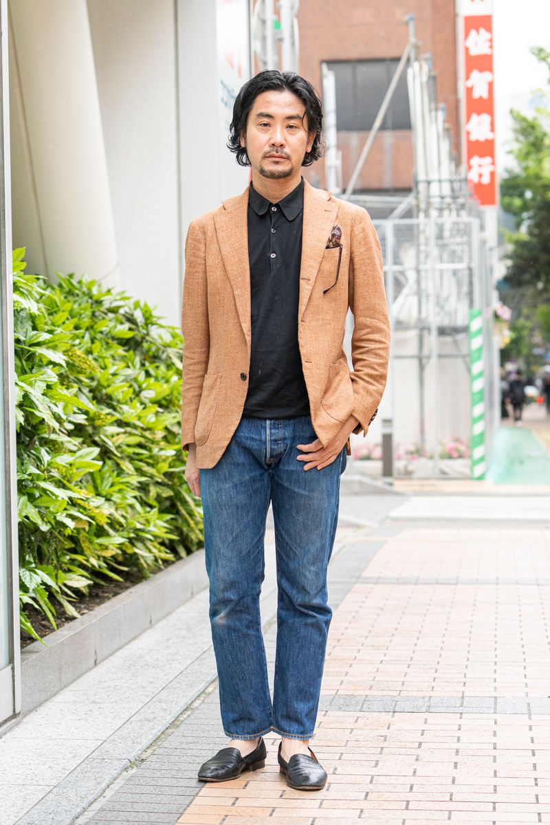 明るい色のジャケットで春らしさを満喫 野口将誠