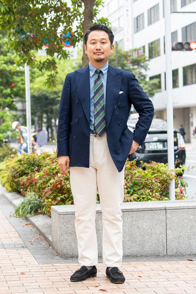 エレカジといえばビームスF。この春はダブルのジャケットがお気に入り 関 智志