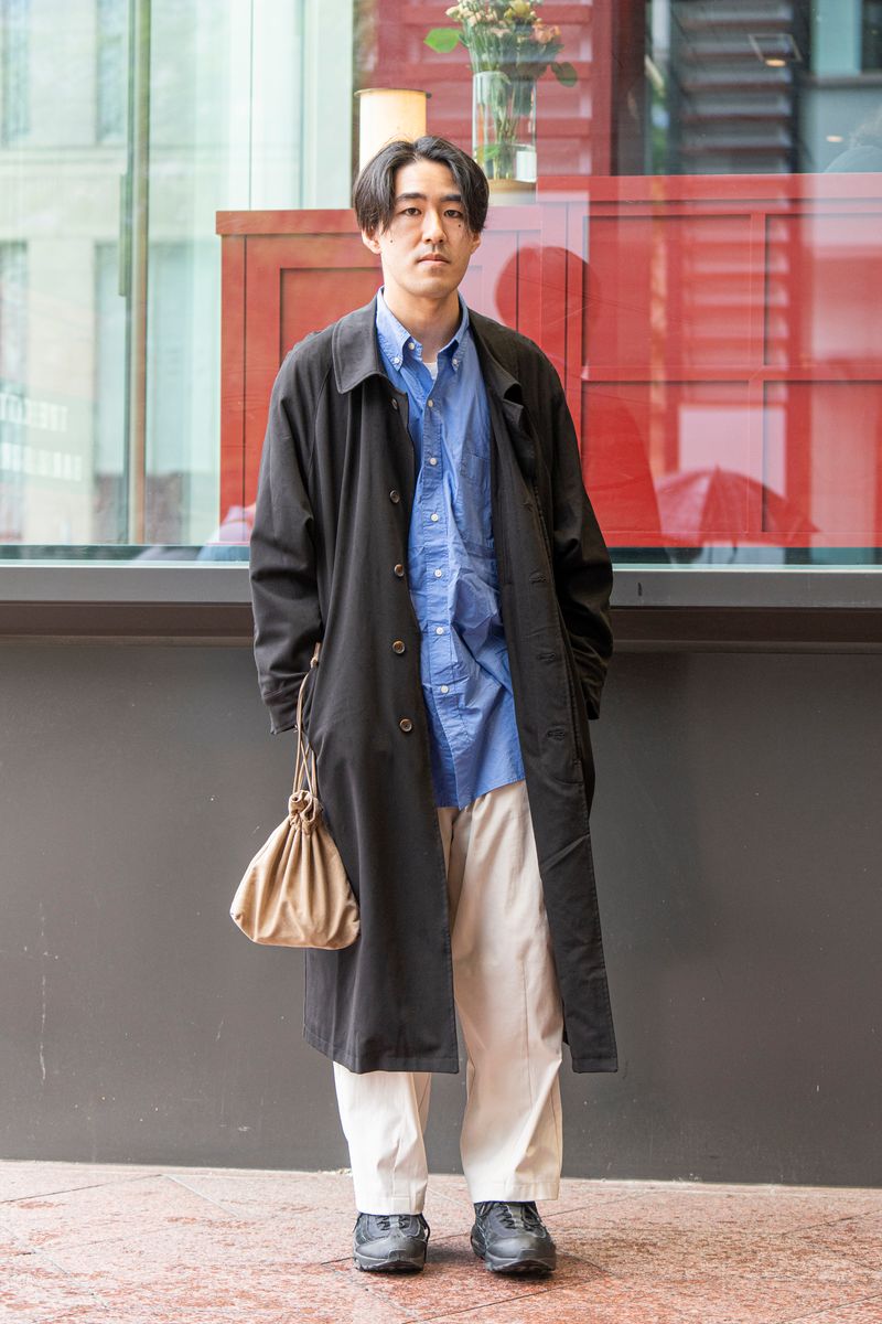 長身＋ロングコート。ゆったりと着ることでやわらかい雰囲気に 重松 怜