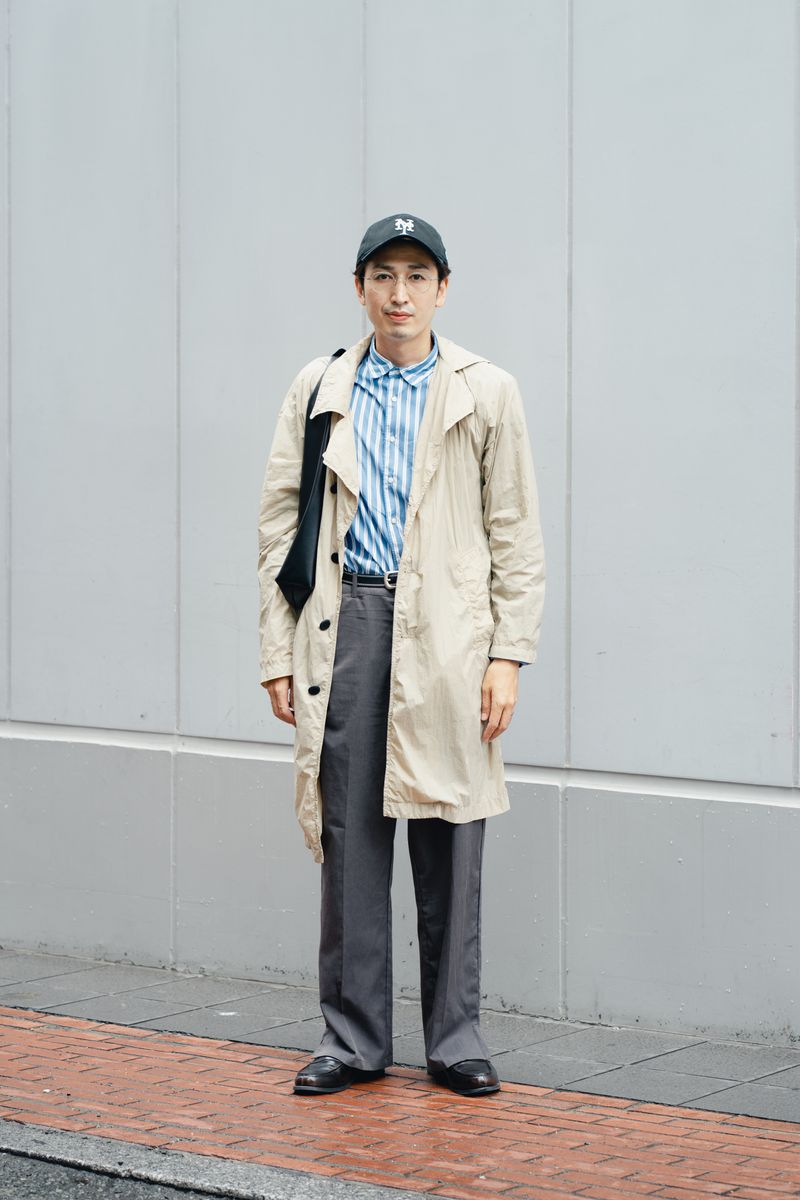 落ち着いた雰囲気のデイリースタイルに、キャップで洒落感をプラス 鶴西真司