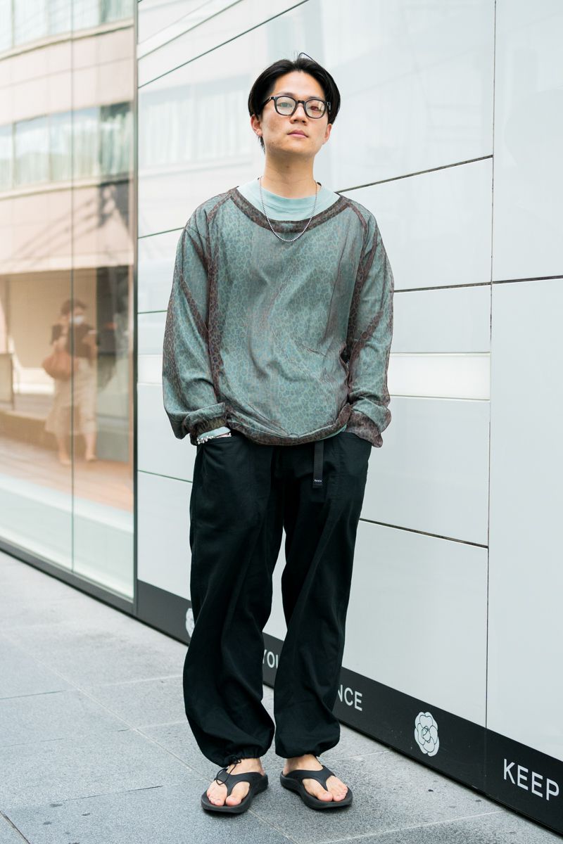 メッシュのカットソーで作る透けレイヤード 清水貴太